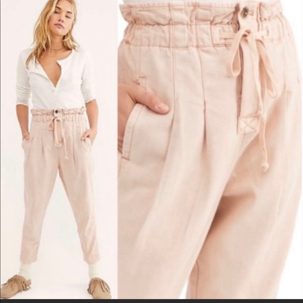 Free People Margate Paper Bag Pleated Trousers